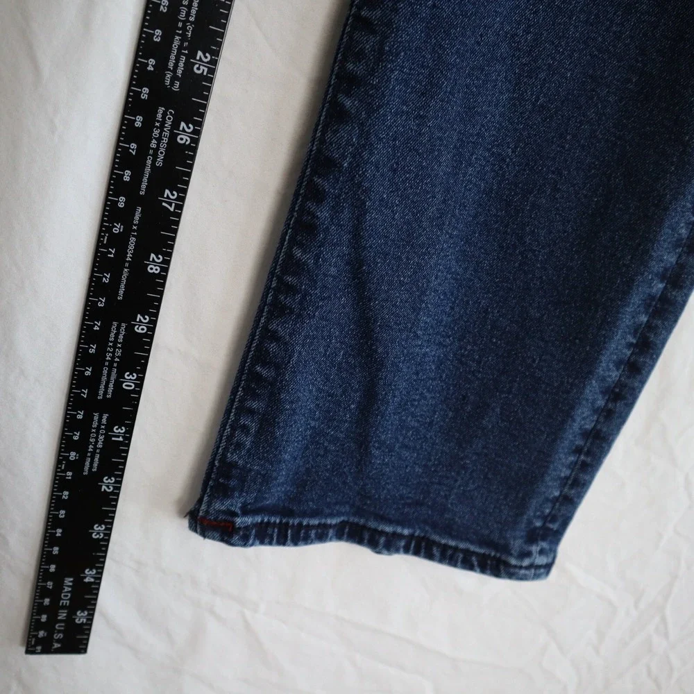 True‎ Religion Jeans Mens 34 Ricky Relaxed Straight Stretch Flex Denim Dark Blue